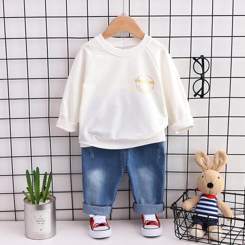 Boys spring and autumn suit two-piece set